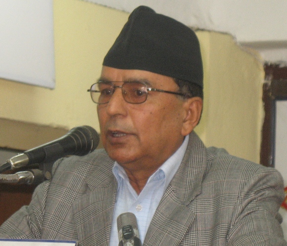 काँग्रेस उपसभापति तथा संसदीय दलका नेता रामचन्द्र पौडेल ।                        तस्विर-सन्त गाहा मगर