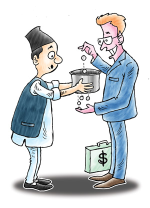 दबाबमा वैदेशिक सहायता