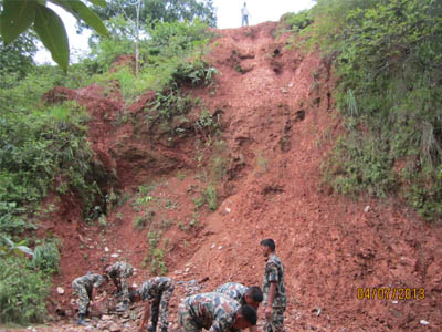 पहिरो नियन्त्रणमा नेपाली सेना